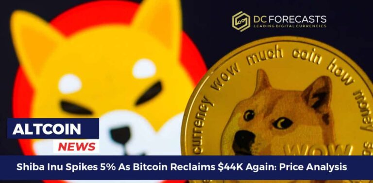 Shiba Inu Spikes 5% As Bitcoin Reclaims $44K Again: Price Analysis