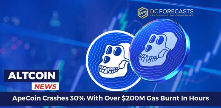 ApeCoin Crashes 30% With Over $200M Gas Burnt In Hours