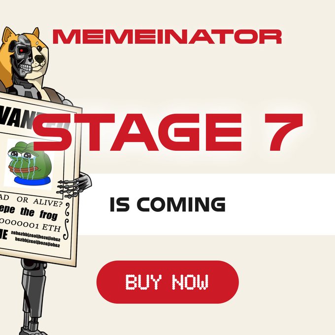 Memeinator raises over $1.4m as the stage-7 presale draws closer